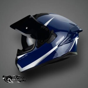 CASCO HAX OBSIDIAN AZUL BRILLO PLATA