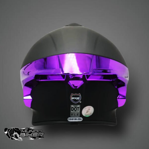 CASCO EDGE SHANGAI NEGRO CON MORADO