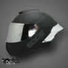 CASCO EDGE SHANGAI NEGRO CON PLATA