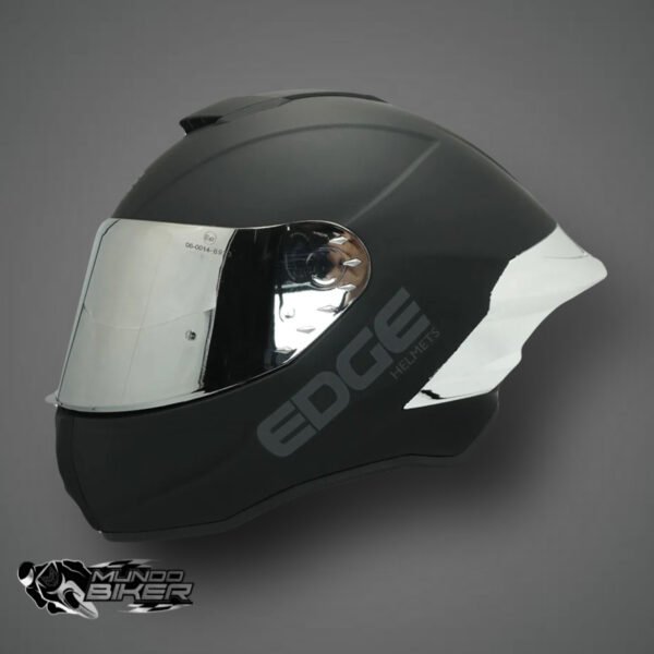 CASCO EDGE SHANGAI NEGRO CON PLATA
