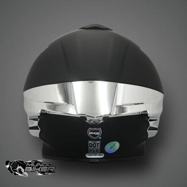 CASCO EDGE SHANGAI NEGRO CON PLATA