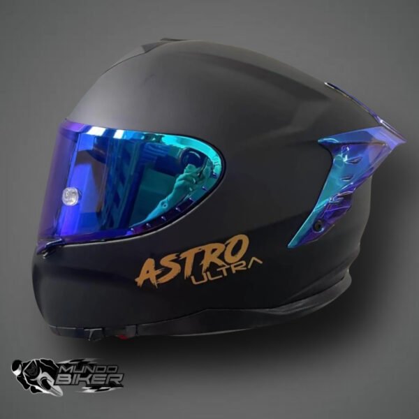 CASCO ASTRO ULTRA NEGRO SOLID AZUL