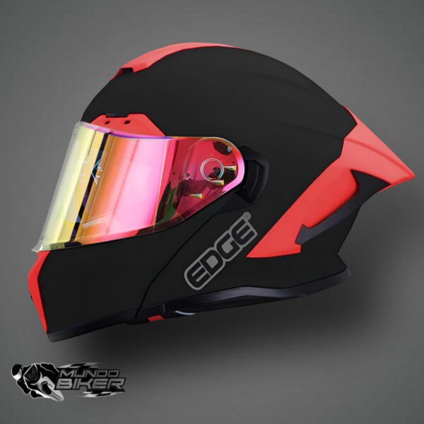 CASCO EDGE GX7 SÓLIDO NEGRO ROJO