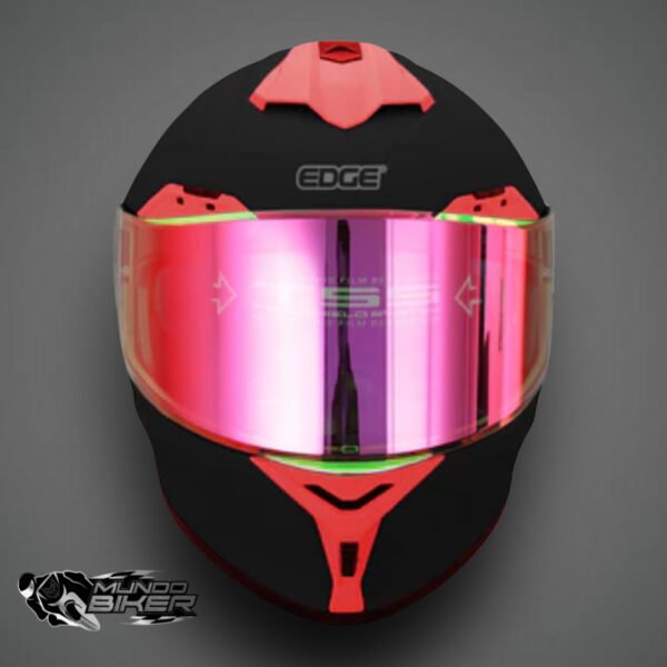 CASCO EDGE GX7 SÓLIDO NEGRO ROJO